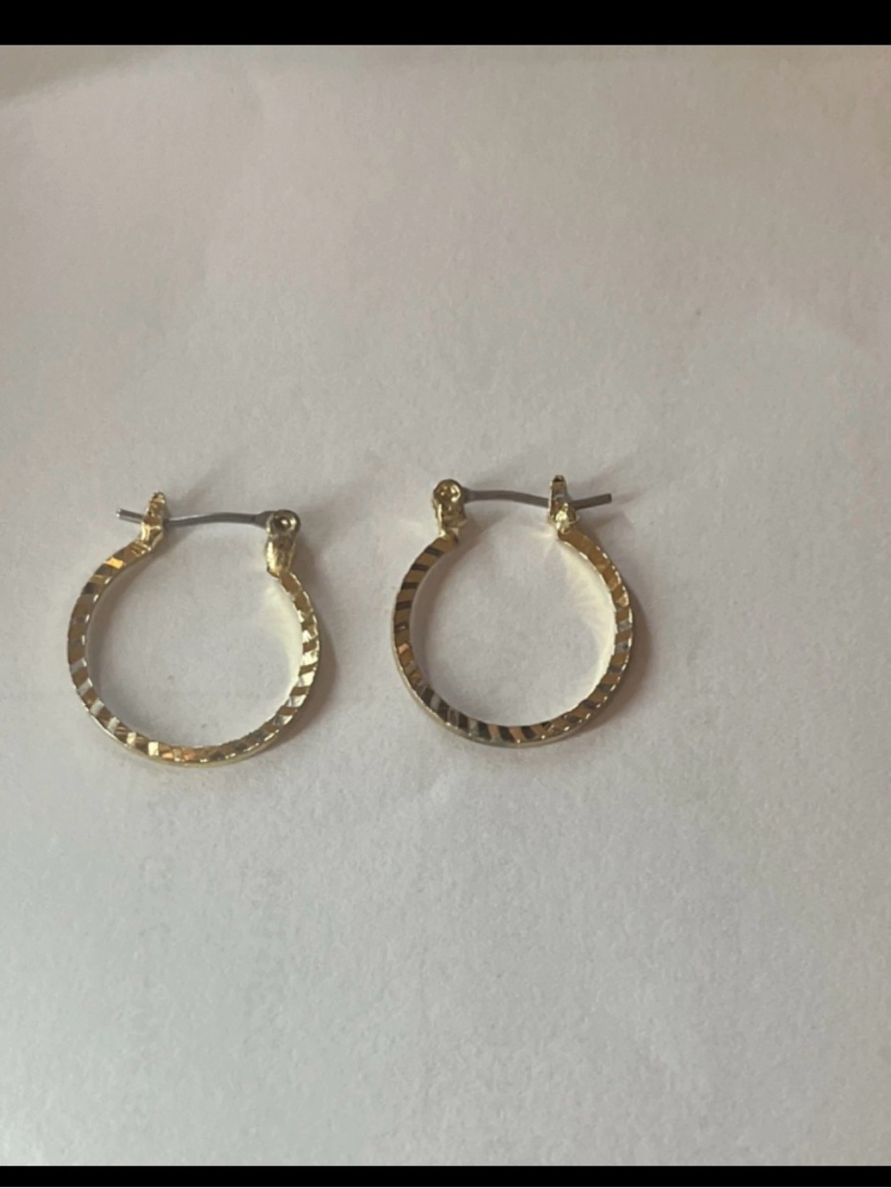 Women's Textured Gold Hoop Earrings - Timeless Shine